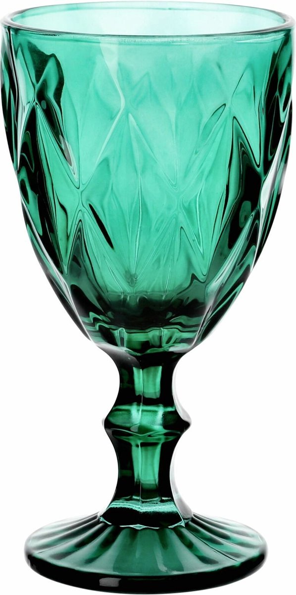 HOMLA Lunna groen wijnglas waterglas 4 stuks 0.3l 100% glas