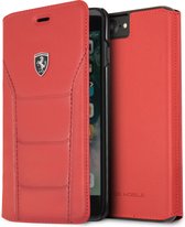 Ferrari Heritage 488 Leather Book Case - Geschikt voor Apple iPhone 6/6s/7/8 PLUS (5.5") - Rood