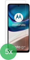 Screenprotector 5x Geschikt voor Motorola Moto G42 - screen protector - glas - bescherm - beschermglas - ZT Accessoires