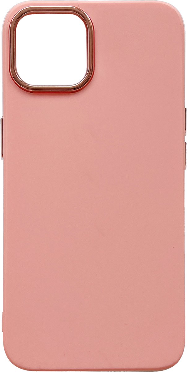 Casemania Hoesje Geschikt voor Apple iPhone 14 - Roze - Shockproof Siliconen Back Cover