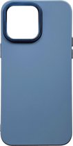 Casemania Hoesje Geschikt voor Apple iPhone 14 Pro Max Blauw - Shockproof Siliconen Back Cover