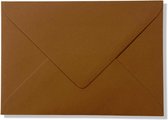50 Enveloppes C6 - Marron Chocolat - 162x114mm - 110 g/m² - 16,2x11,4cm - Fermeture à rabat avec pointe gommée