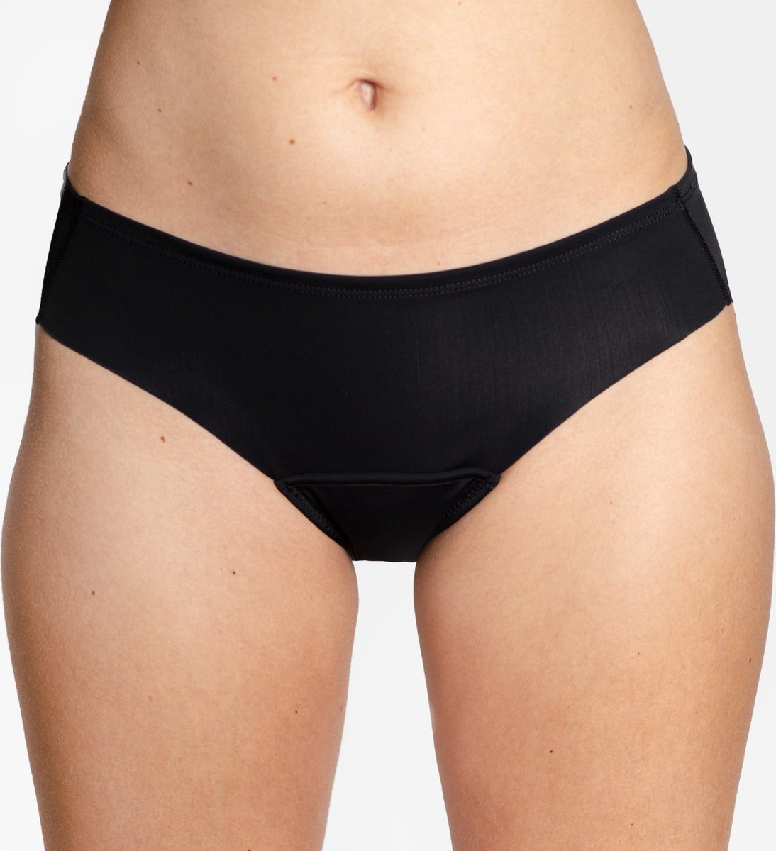 Naadloos menstruatieondergoed - incontinentieondergoed - sportlijn - naadloos - absorberende slip - zwart - maat s
