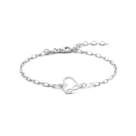 YO&NO - Armband - hart en infinity - Dames - 16 + 3 cm - Sieraden Vrouw - Zilver 925