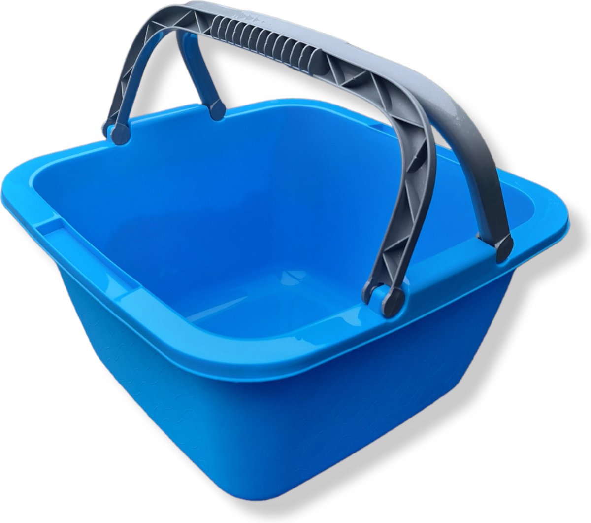 HL- Vierkant - Afwasteil - Afwasbak - Keuken & Huishouden - Camping - met Hengsel 18.5L - Blauw - 39x39x22cm.