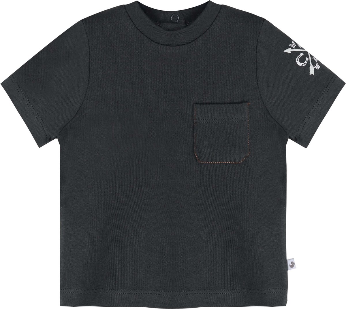 Ducky Beau Shortsleeve Antraciet - Baby Shirt - Grijs - Jongens - Maat: 62