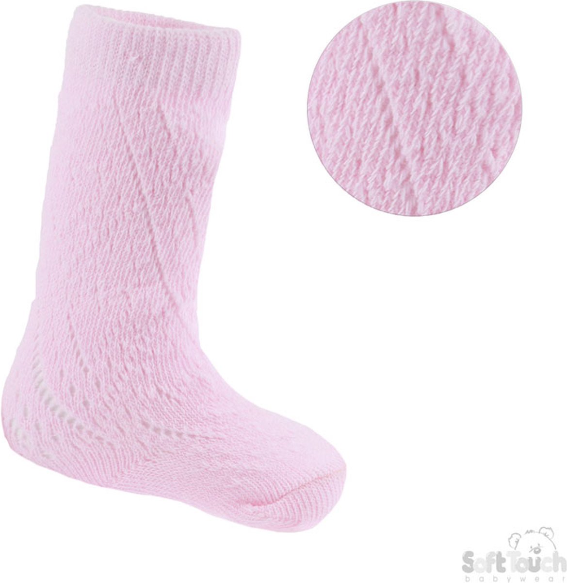 Soft Touch Baby Kniekousen 0-6 Maanden Roze PS02
