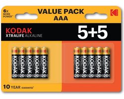 Kodak Xtralife - AAA Alkaline batterijen - 10 stuks