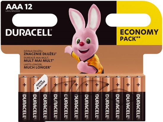 Batterij AAA / R03 12-pack MT Duracell Bl