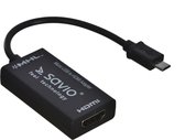 Savio CL-32 kabeladapter/verloopstukje Micro-USB 5 pin HDMI Zwart