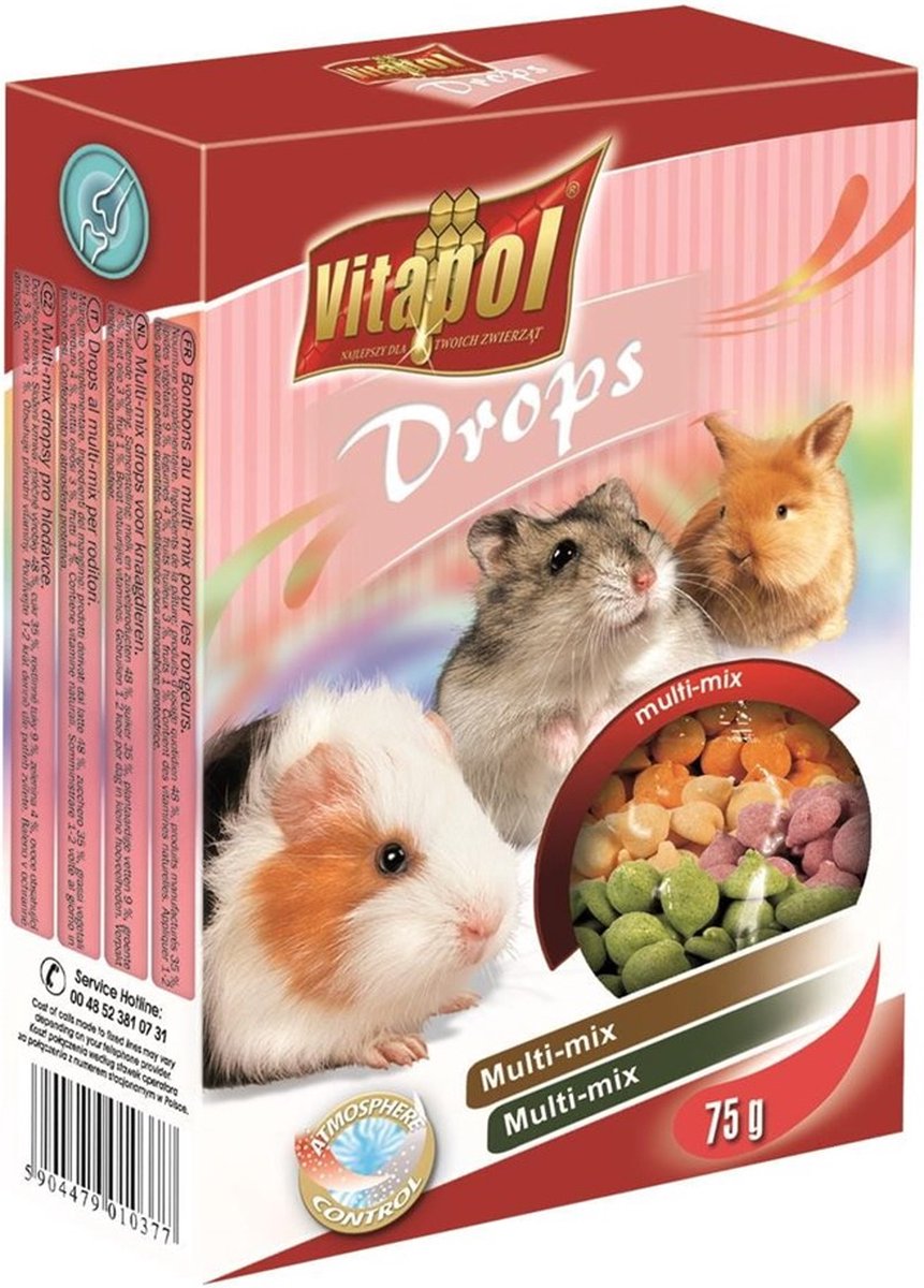 Vitapol - Knaagdierensnack - Mix van Smaken - 75g