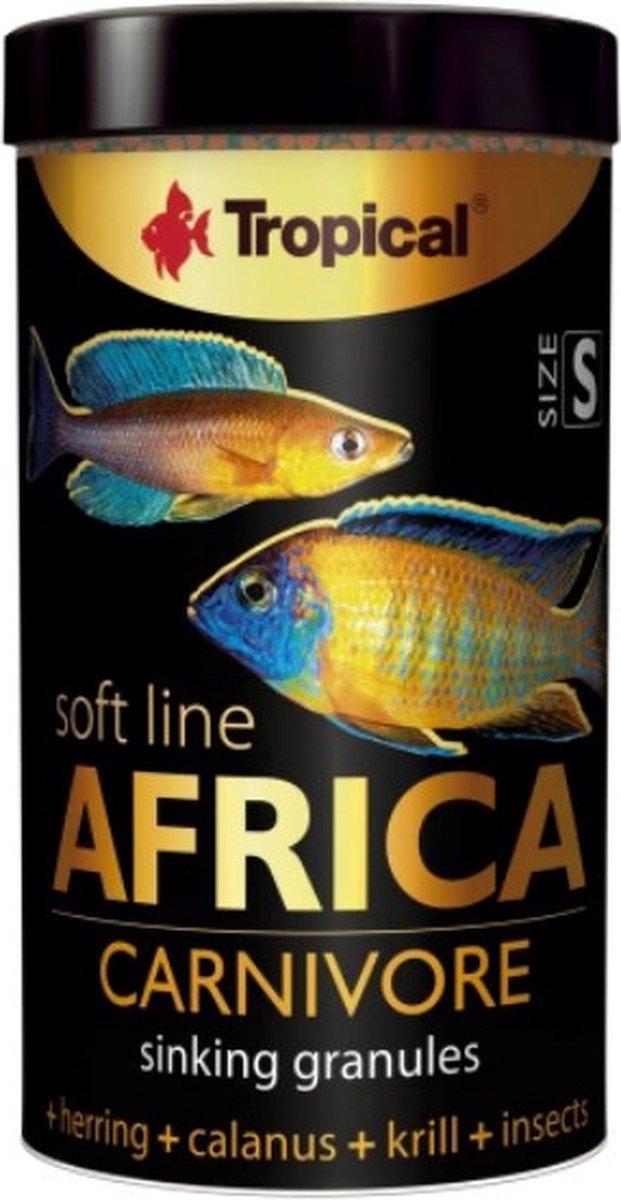 Tropical Soft Line Africa Carnivore S - 250ml - Premium Aquarium Visvoer