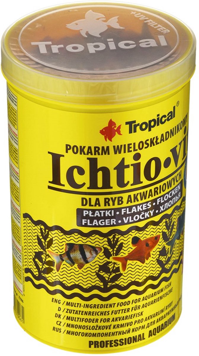 Tropical Ichtio-Vit 1 Liter – Hoofdvoer - Visvoer – Vlokkenvoer
