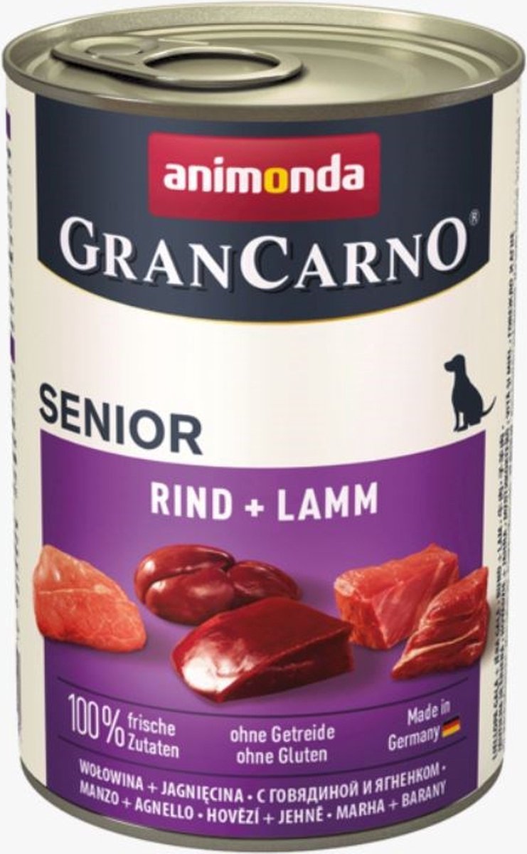 6x400g Original Senior Rund & Lam animonda GranCarno Hondenvoer