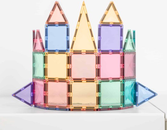 CONNETIX - Magnetisch Tegels - Pastel Miniverpakking - 32 Stuks - Magnetisch Speelgoed