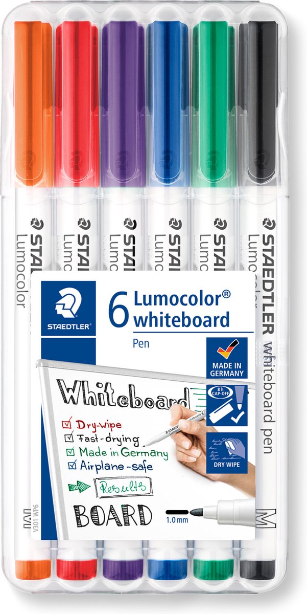 STAEDTLER Lumocolor whiteboard pen - Box 6 st | bol