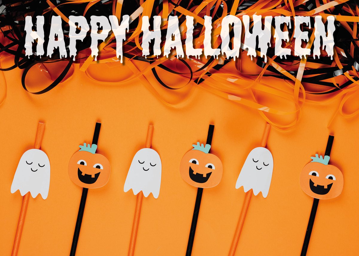 Papieren Placemats "Halloween Stokjes" 50 stuks (30x42cm)