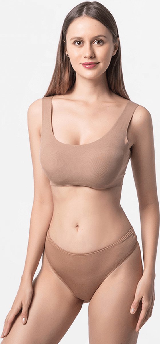 String dames Micro Modal bronze bruin | Ollies Fashion