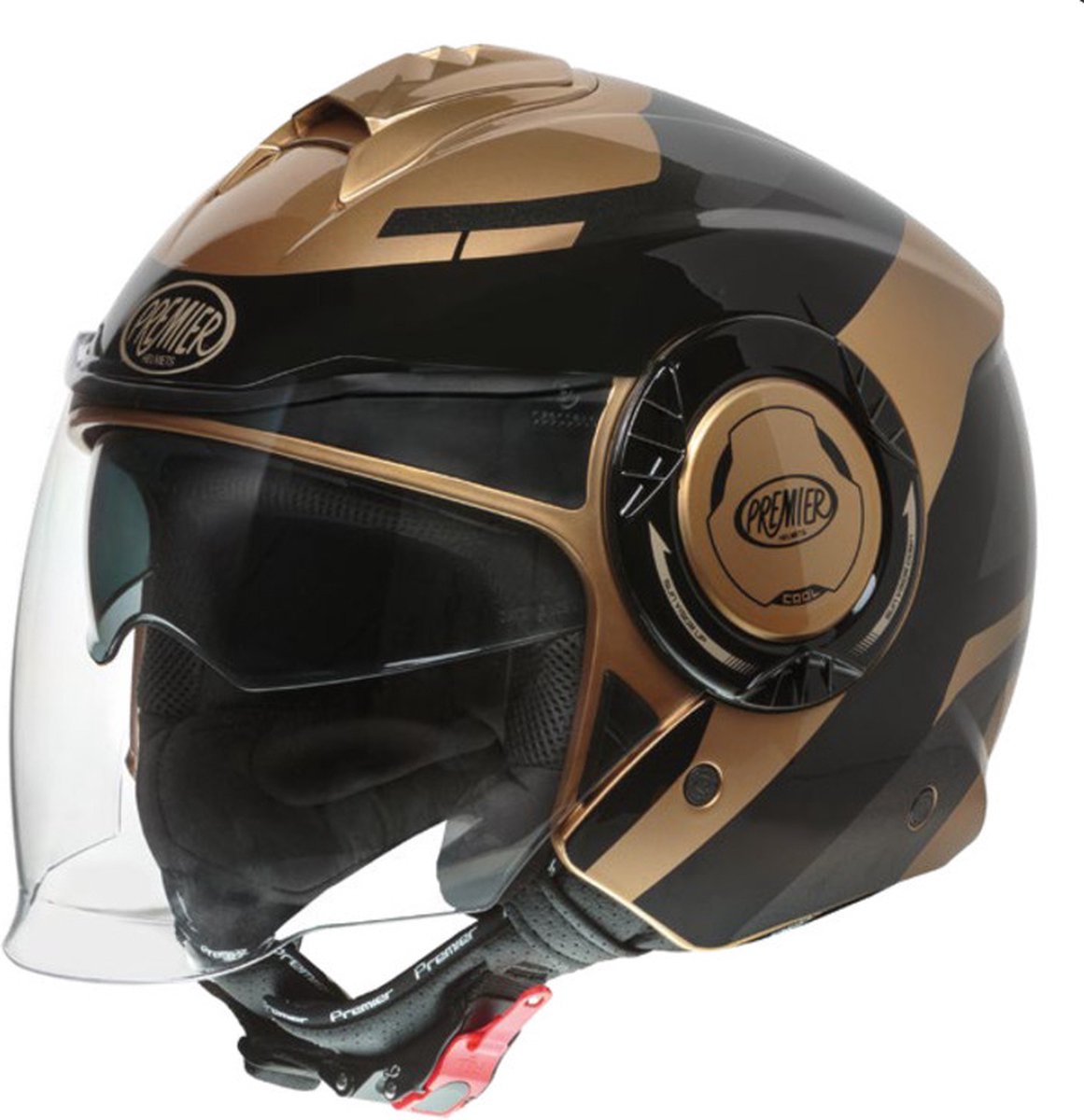 Premier - Cool Evo OPT19 - Zwart/Goud - Open face / Jet