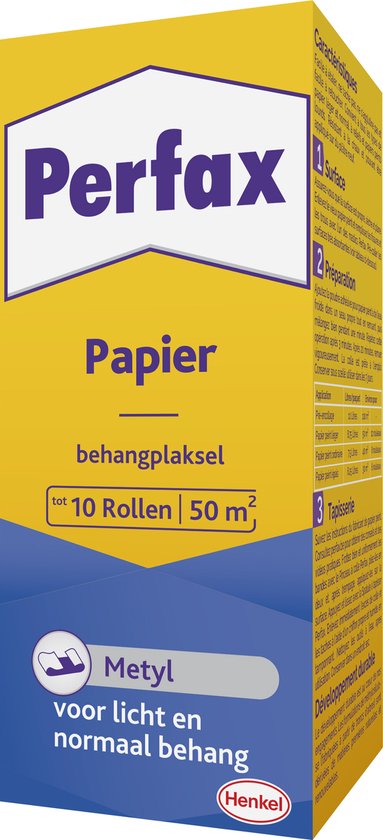 Perfax Papier 125 g Box | De Ultieme Oplossing voor Papier behang | Papierbehang poeder met Eenvoudige Toepassing | Papier behangpoeder voor Duurzame Hechting - Perfax