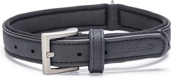 Beeztees Balacron Ax – Honden Halsband – Kunstleer – Zwart – Nekomvang van-tot x breedte: 36-44 cm x 20 mm