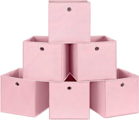 JAKAGO Opvouwbare opbergdozen, set van 6, stevige opbergkubussen, 30 x