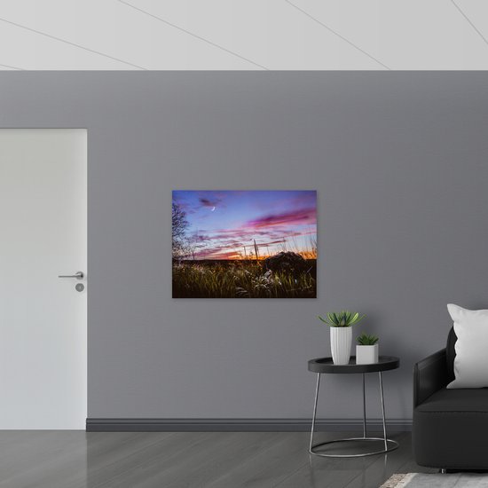 WallClassics - Poster Glanzend – Roze Wolken in de Lucht - 100x75 cm Foto op Posterpapier met Glanzende Afwerking