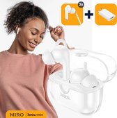 Écouteurs sans fil Hoco EW22 - Bluetooth 5.3 - Réduction du bruit - Dual micro - Étui de charge élégant - Convient pour Apple et Android - Wit