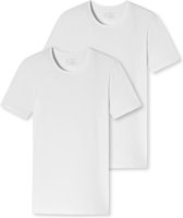 SCHIESSER 95/5 T-shirts (2-pack) - O-hals - wit - Maat: L