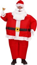 Widmann - Kerst & Oud & Nieuw Kostuum - Opblaasbare Kerstman Fat Santa Kostuum - Rood - One Size - Kerst - Verkleedkleding