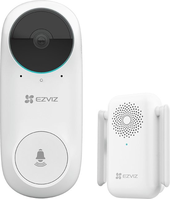 Sonnette vidéo WiFi sans fil Ezviz DB2C avec batterie et gong sans fil  (sans abonnement) | bol.com