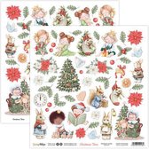 ScrapBoys Christmas Time paper cut out elements DZ CHTI-07 190gr 30,5cmx30,5cm