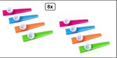 8x Instrument de musique Kazoo couleurs assorties - Fête à thème du festival de Musique