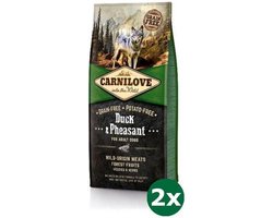 2x12 kg Carnilove duck / pheasant adult hondenvoer