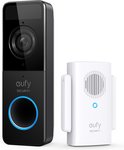 eufy Security -Video Doorbell C210 Wi-Fi Video Doorbell Set-white-1080p resolution-120 days battery- no monthly charge-people detection-two-way audio-free wireless doorbell chime