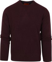 Suitable - Pullover Wol O-Hals Bordeaux - Heren - Maat L - Modern-fit