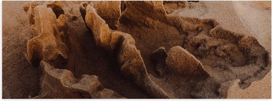 WallClassics - Poster (Mat) - Zand Kunst - 60x20 cm Foto op Posterpapier met een Matte look