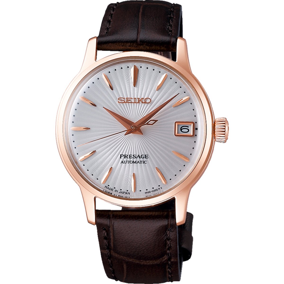 Seiko Presage SRP852J1 horloge dames - bruin - edelstaal PVD ros�
