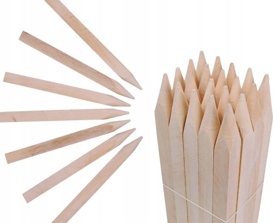 Poteaux en bois carrés pour votre clôture/jardin - 20 pièces de 50 cm