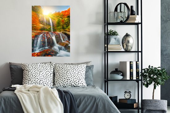 Affiche Cascade - Nature - Automne - Rouge - 60x80 cm