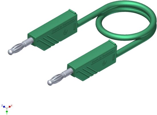 SKS Hirschmann MLN 200/2,5 SW Messleitung – 2 M, Bananenstecker 4 Mm, Schwarz, Doppelt Isoliert