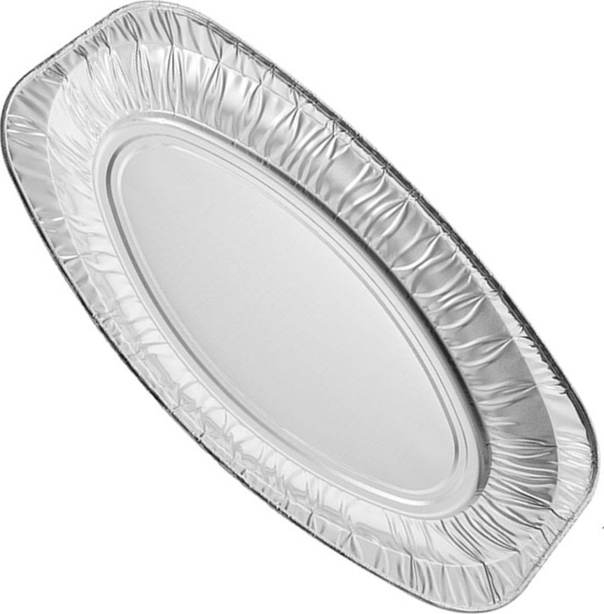 Plateau de présentation en aluminium ovale pas cher