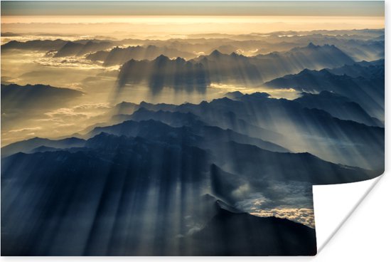 Poster Himalaya zonsopkomst - 60x40 cm