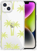 TPU Case anti-shock Geschikt voor iPhone 14 Smartphone hoesje met doorzichtige rand Palmtrees