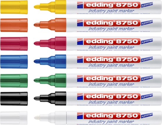 edding 950 Marqueur spécial industrie - blanc - 1 stylo - pointe ronde 10  mm - marqueur pour écrire sur métal, roches, bois - surfaces rugueuses ou  humides - permanent, étanche : : Cuisine et Maison