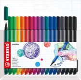 Viltstift STABILO pointmax etui à 18 kleuren - 10 stuks