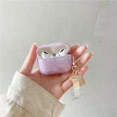 Minislifestyle - Airpods Pro case - Paars - Lila- Violet - Parelmoer- Marble -  Holographic Hanger
