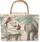 &Klevering - Sac - Jungle bag - Imprimé animal sauvage - Katoen - Bamboe - 46x10x44cm
