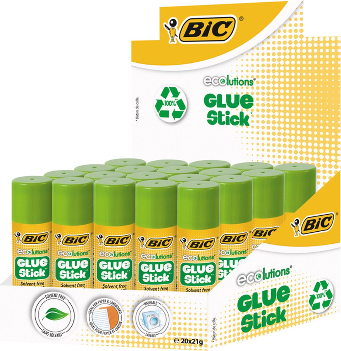 Bic Plakstift 21 gr 20 st