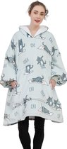 JAXY Hoodie Deken - Snuggie - Snuggle Hoodie - Fleece Deken Met Mouwen - 1450 gram - Hoodie Blanket - Yoga Kat
